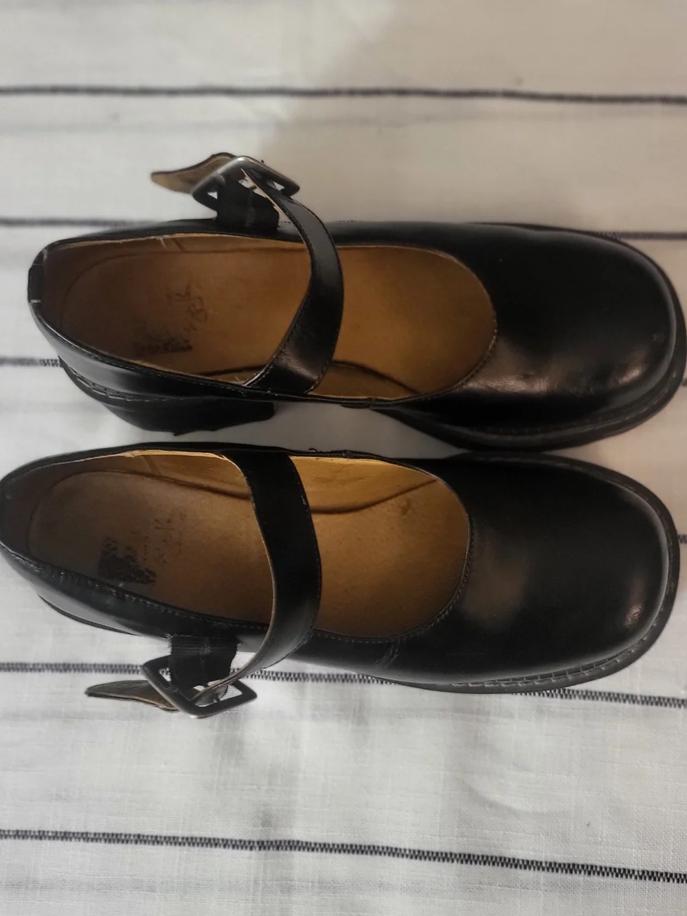 Vintage 90's John Fluevog Black Mary Jane Platform Shoes